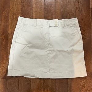 Vineyard Vines khaki Mini Skirt with Pink Whale Trim